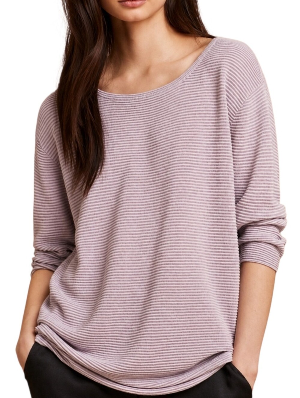 Aritzia Wilfred Blanchard Sweater Mauve Linen Blend Womens Small Effortless